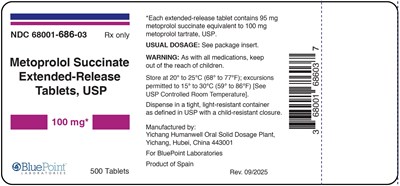 Metoprolol Succinate Er Tabs 500s (Metoprolol Succinate Er Tabs Labels Rev 9 2025 100mg 500s)